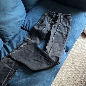 Black flare jeans